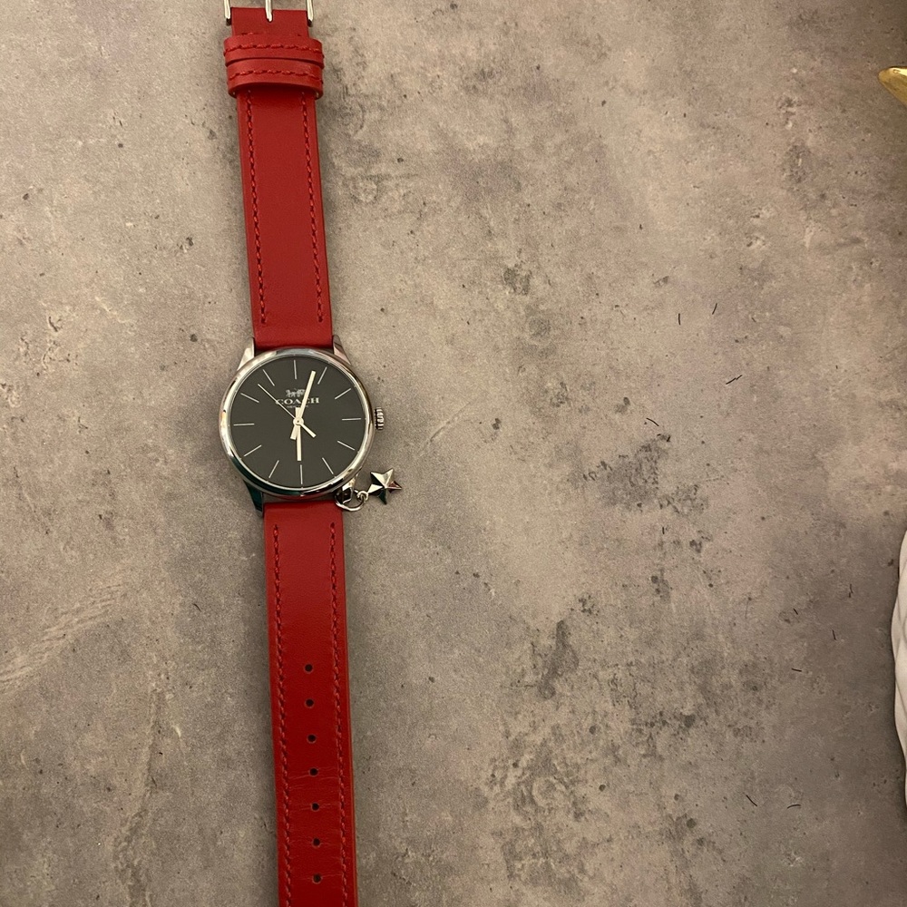 Coach Women's Leather Watch. Used once.